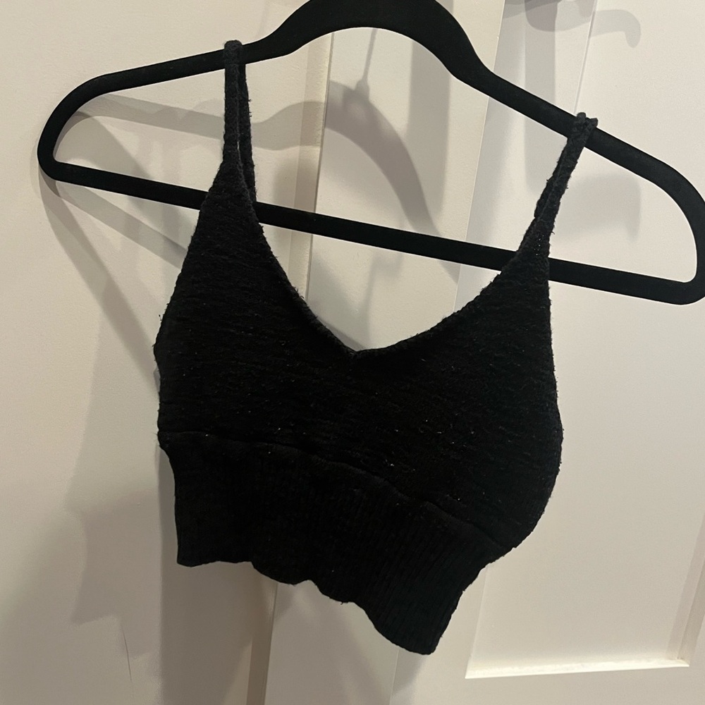 Black knit tank top